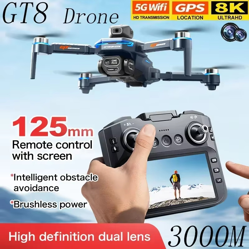 Rc Drone E88 - Drone GT8 Layar 4,3 inci, Hindar