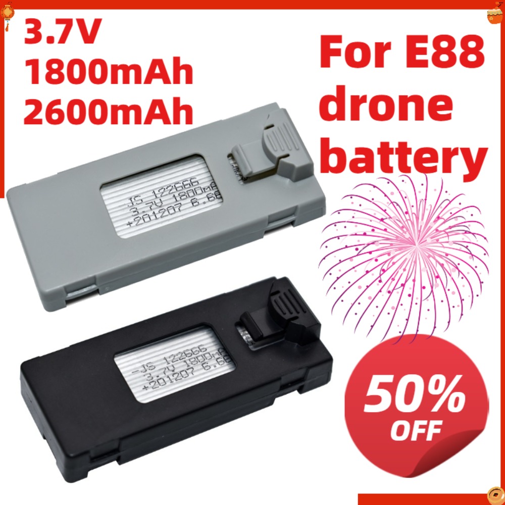 Drone E88 Rc Quadcopter - Baterai Drone Remote Control 3.7v 1800mAh