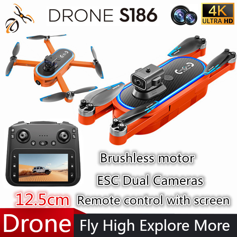 Drone Rc With Screen - Drone 2025 S186 Profesional 4K HD