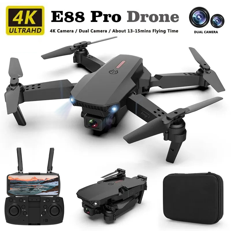 Drone Rc E88 Pro - E88pro Drone profesional dengan aliran optik,