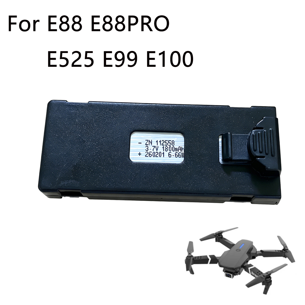 Drone E88 Rc Quadcopter - E88 baterai Drone 3.7V 1800mAh baterai