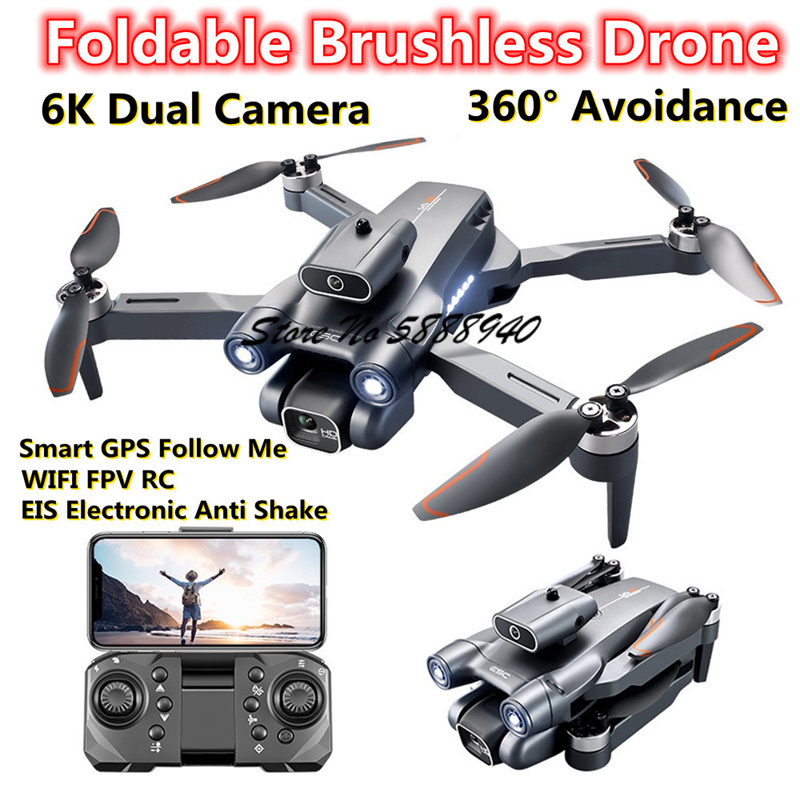 Drone S1S Rc Quadcopter - Drone Lipat Tanpa Sikat dengan Kontrol