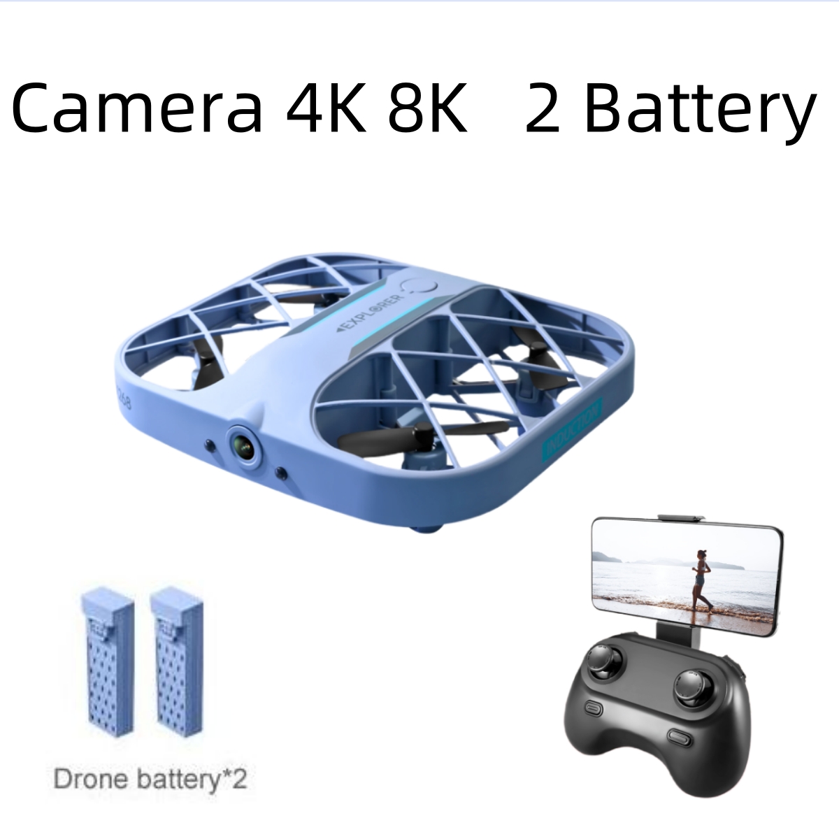 Dron Rc Quadcopter - JJRC H107 FPV RC Drone dengan