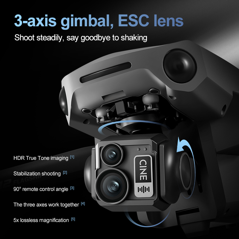 Drone RC Quadcopter 8K 3 Axis  - Dron Rc Quadcopter ulasan dan harga