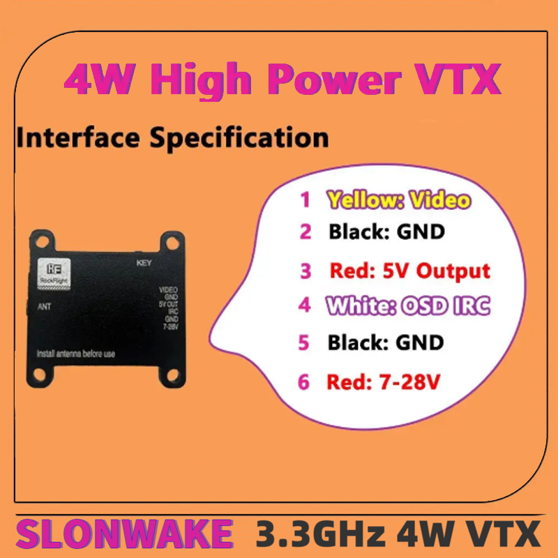 SLONWAKE FPV 3.3G 16CH 4000mW  - Rc Transmitter Drone ulasan dan harga