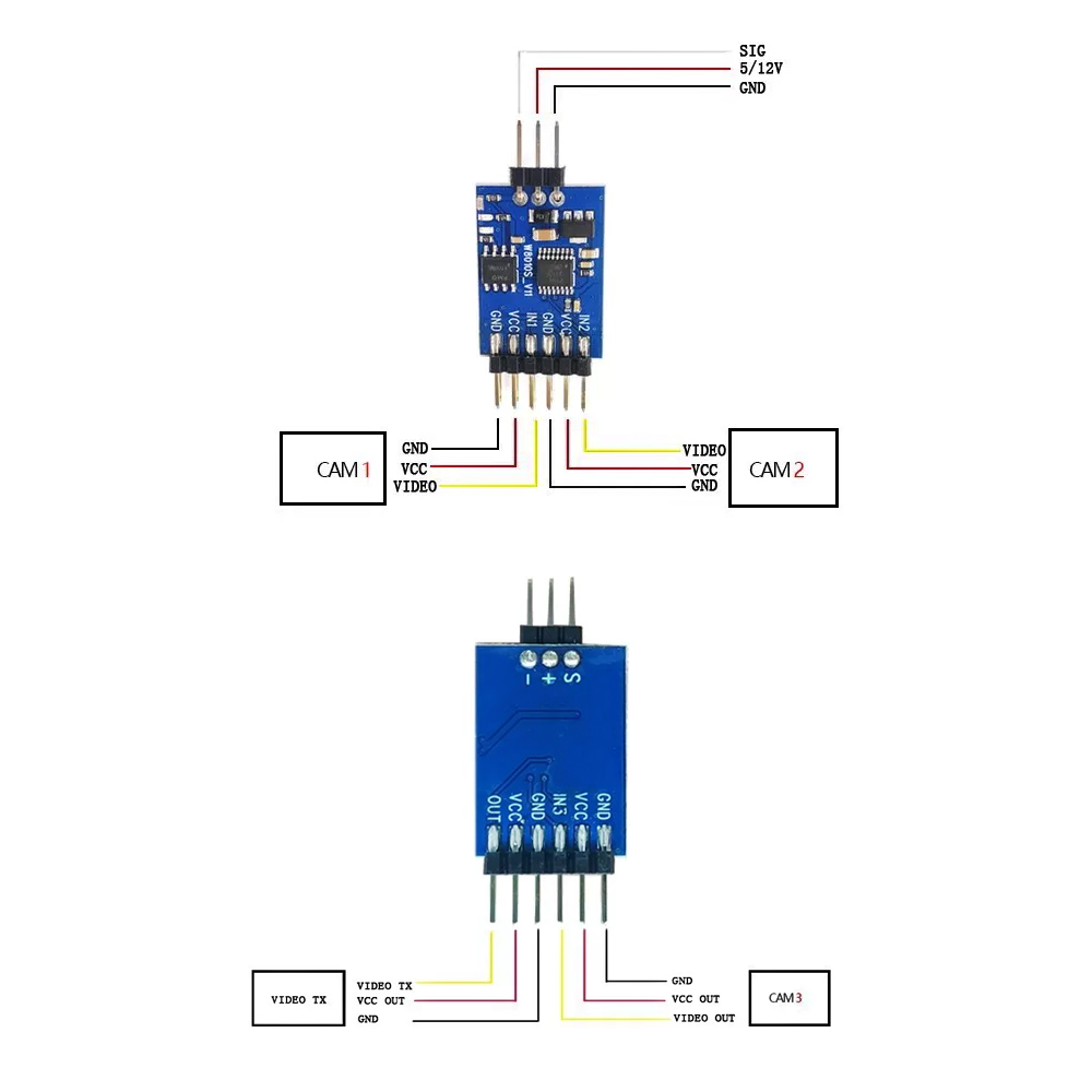 Modul Pengalih Video 3 Saluran - Drone Rc Toy ulasan dan harga
