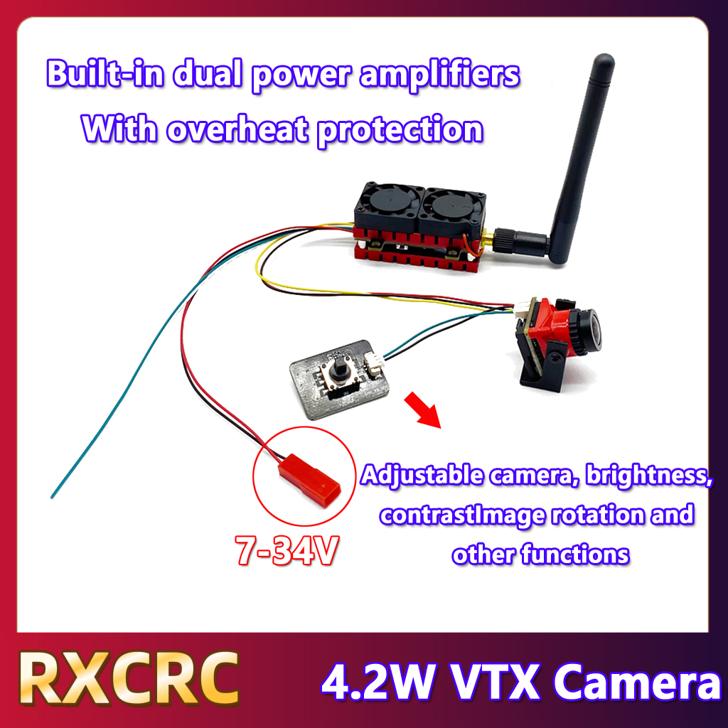RXCRC 5.8G 48CH 4.2W Pemancar  - Rc Transmitter Drone ulasan dan harga