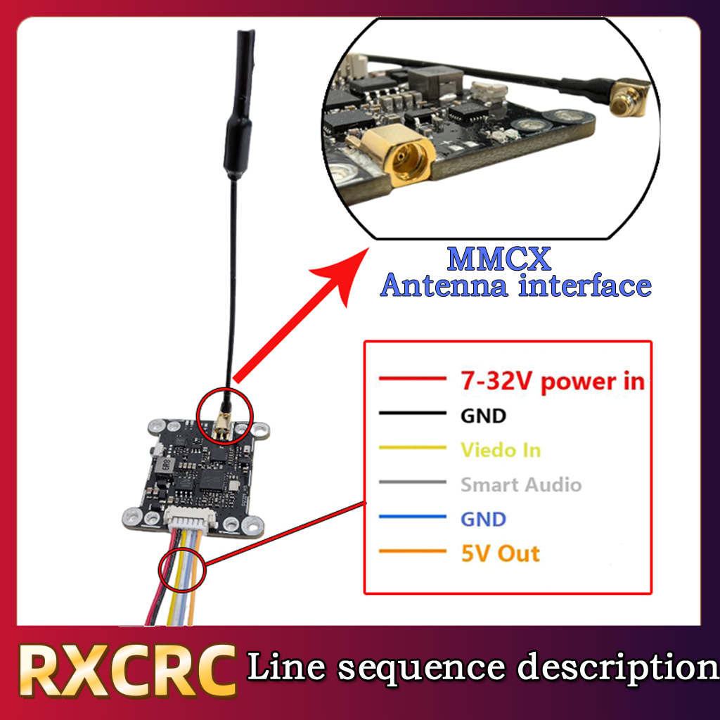 Modul RXCRC 5.8G 48CH 1.6W VTX - Rc Transmitter Drone ulasan dan harga