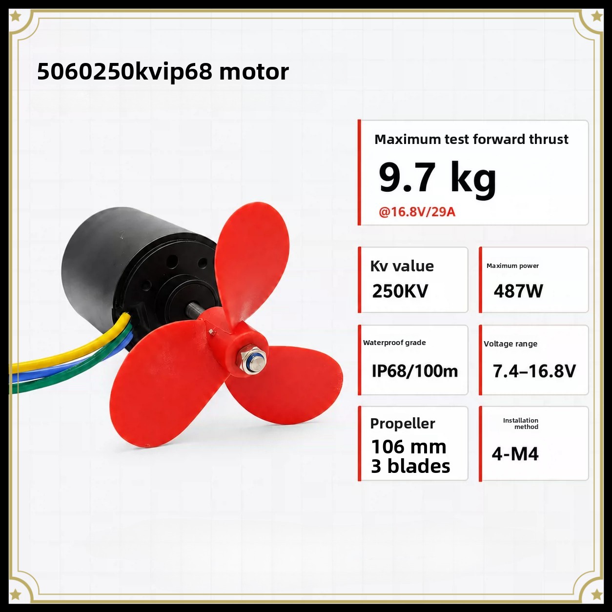 Motor Tanpa Sikat Tahan Air A5 - Rc Boat Brushless Motor ulasan dan harga