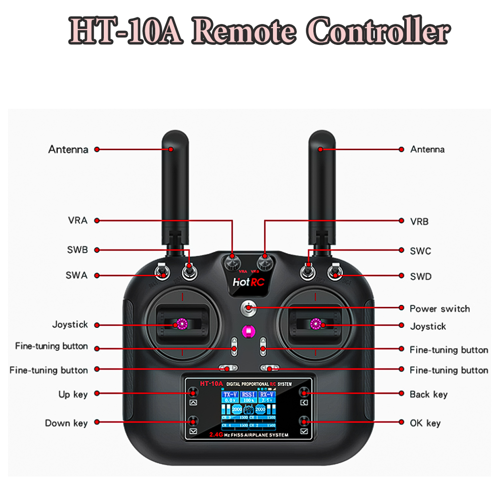 Hotrc Hot RC HT-10A HT10A 2.4G - Drone Rc Aircraft ulasan dan harga