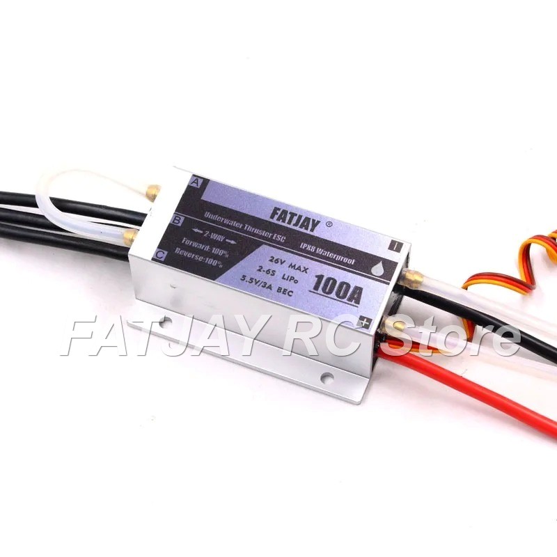 FATJAY 100A Pengontrol Kecepat - Rc Boat Brushless Motor ulasan dan harga