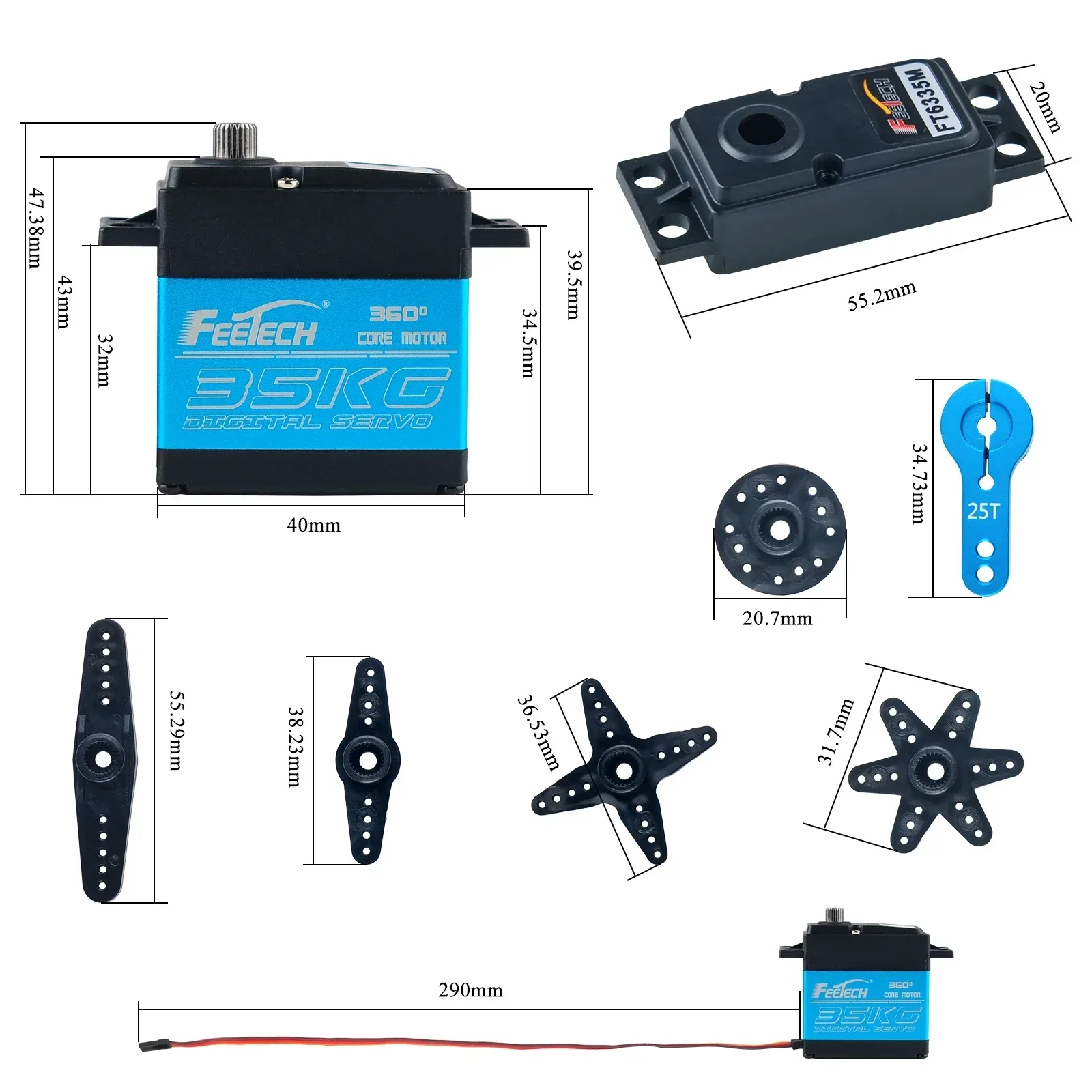 Feetech FT6335M Motor Servo RC - Drone Rc Aircraft ulasan dan harga