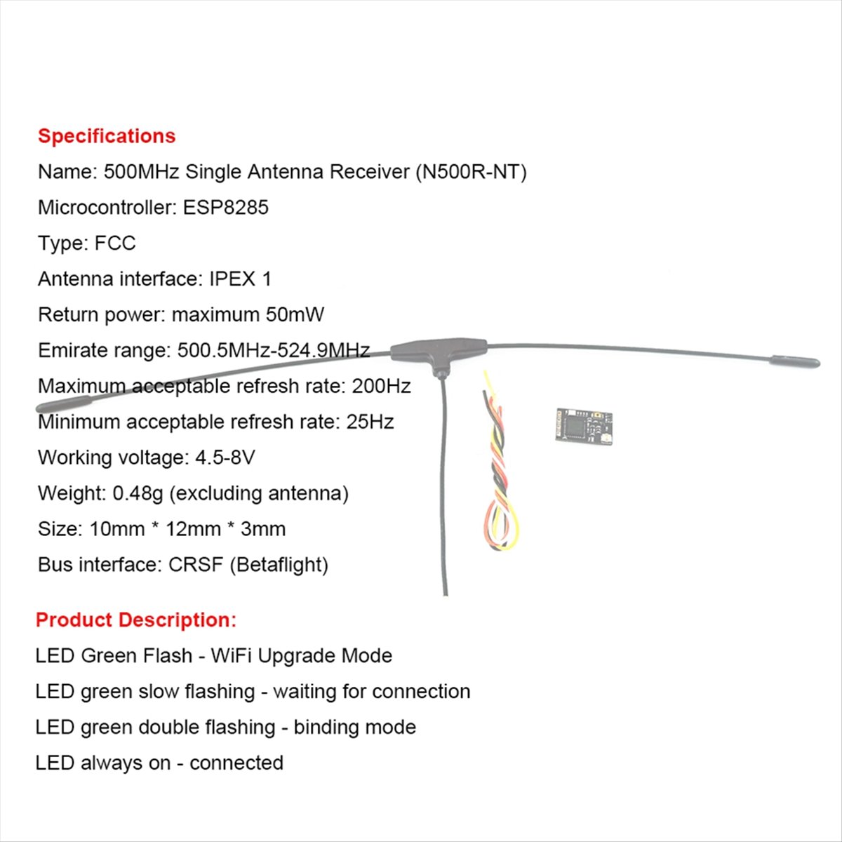 Penerima 500MHz 500.5MHz-524.9 - Drone Rc Drone ulasan dan harga