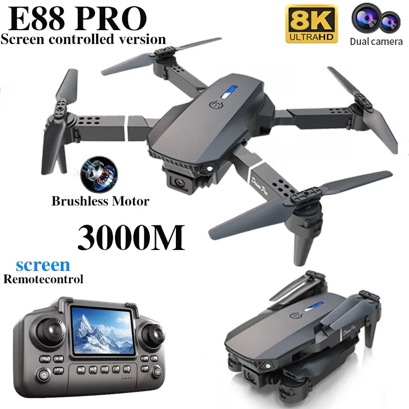 Drone E88 PRO dengan Layar, Ka - Drone E88 Rc Quadcopter ulasan dan harga